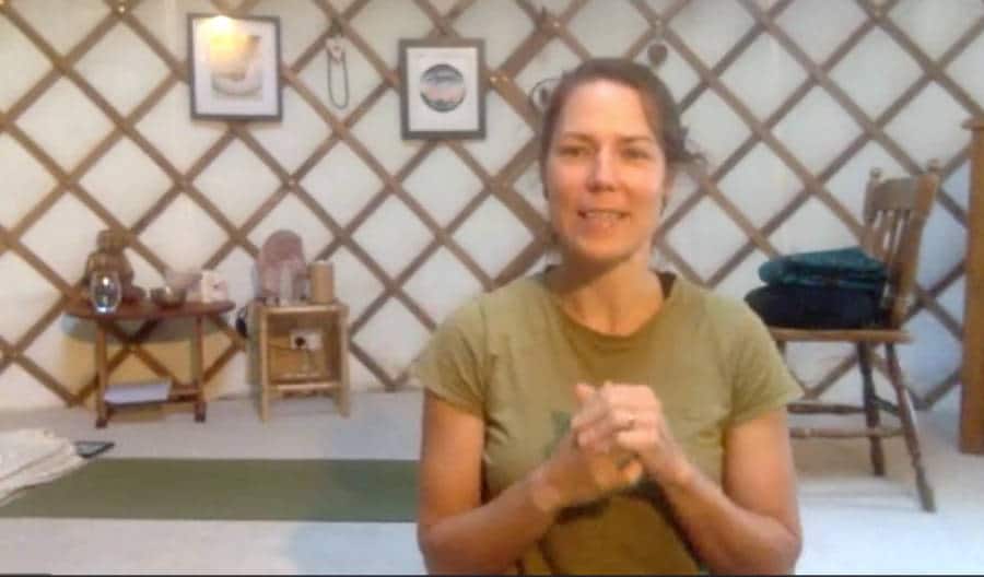 Yoga-teacher-recording online yoga class Nelson
