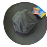 Wide brim green sun hat