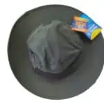 Wide brim green sun hat