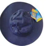 Wide brim navy blue sun hat